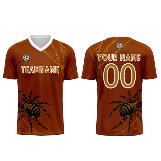 Benutzerdefinierte Orange Trikots für Männer Frauen Personalisierte Fußball Uniformen für Erwachsene und Kind