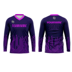 Kundenspezifisches Lila Basketball Fußball Schießen langes T-Shirt für Erwachsene und Kinder