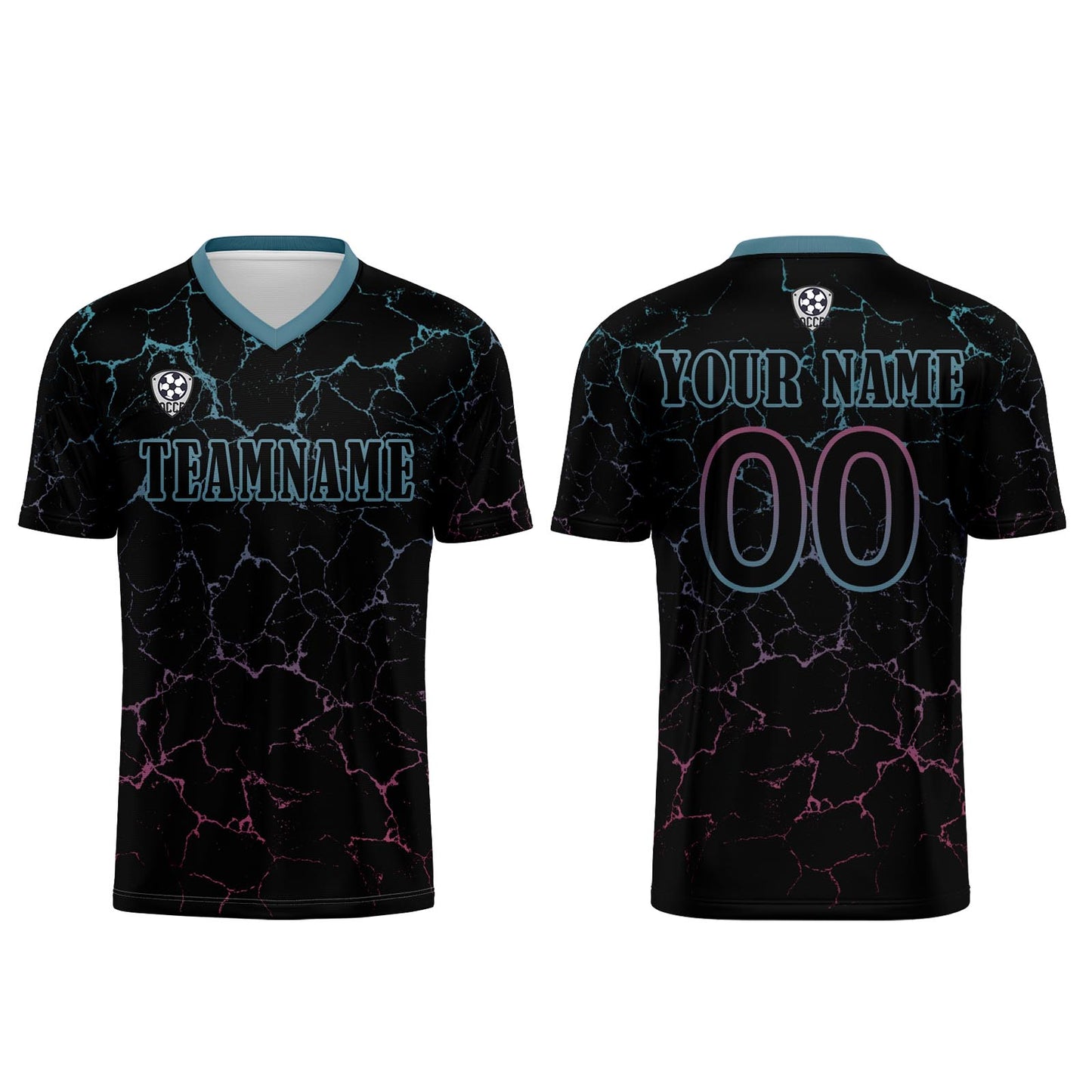 Benutzerdefinierte Schwarz Rosa Trikots für Männer Frauen Personalisierte Fußball Uniformen für Erwachsene und Kind