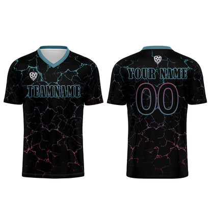 Benutzerdefinierte Schwarz Rosa Trikots für Männer Frauen Personalisierte Fußball Uniformen für Erwachsene und Kind