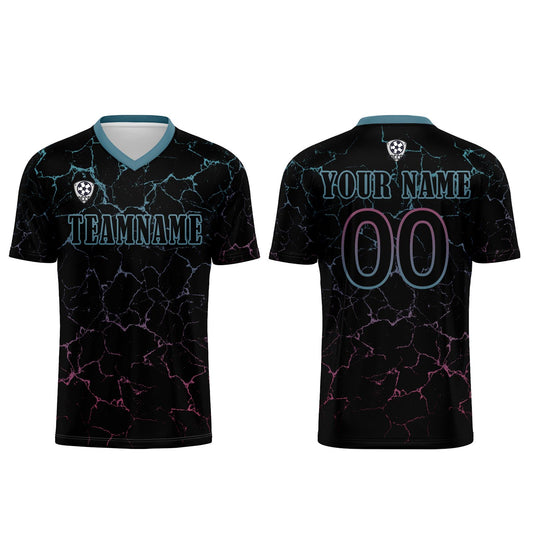Benutzerdefinierte Schwarz Rosa Trikots für Männer Frauen Personalisierte Fußball Uniformen für Erwachsene und Kind
