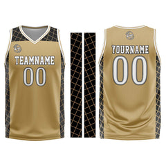 Benutzerdefinierter Braun Schwarz Basketball Jersey Uniform Anzug gedruckt Ihr Logo Name Nummer
