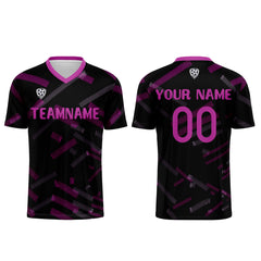 Benutzerdefinierte Schwarz Rose Rot Fußball Trikots für Männer Frauen Personalisierte Fußball Uniformen für Erwachsene und Kind