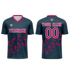 Benutzerdefinierte Universal Blau Trikots für Männer Frauen Personalisierte Fußball Uniformen für Erwachsene und Kind