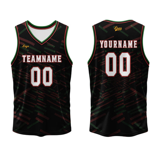 Benutzerdefinierter Schwarz Orange Rot Basketball Jersey Uniform Anzug gedruckt Ihr Logo Name Nummer
