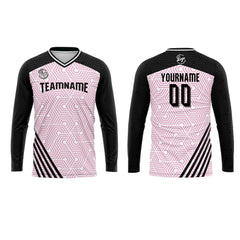 Kundenspezifisches Schwarz Rosa Basketball Fußball Schießen langes T-Shirt für Erwachsene und Kinder