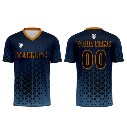 Benutzerdefinierte Blau Orange Trikots für Männer Frauen Personalisierte Fußball Uniformen für Erwachsene und Kind