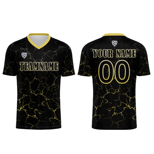 Benutzerdefinierte Schwarz Gelb Trikots für Männer Frauen Personalisierte Fußball Uniformen für Erwachsene und Kind