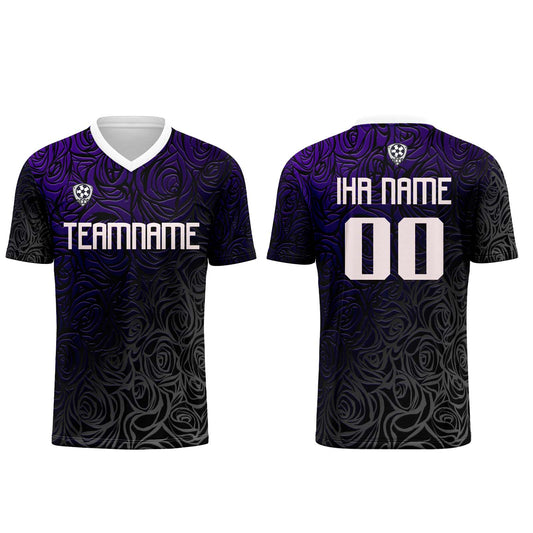 Benutzerdefinierte Lila Silber Trikots für Männer Frauen Personalisierte Fußball Uniformen für Erwachsene und Kind
