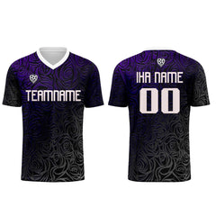 Benutzerdefinierte Lila Silber Trikots für Männer Frauen Personalisierte Fußball Uniformen für Erwachsene und Kind