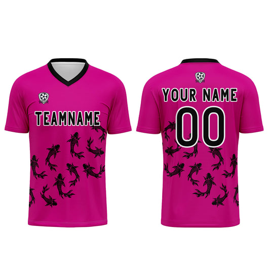 Benutzerdefinierte Rose Lila Trikots für Männer Frauen Personalisierte Fußball Uniformen für Erwachsene und Kind