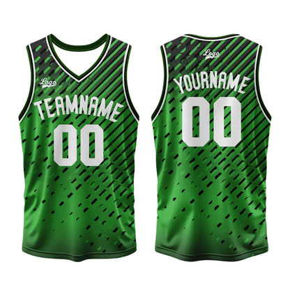 Benutzerdefinierter Grün Basketball Jersey Uniform Anzug gedruckt Ihr Logo Name Nummer
