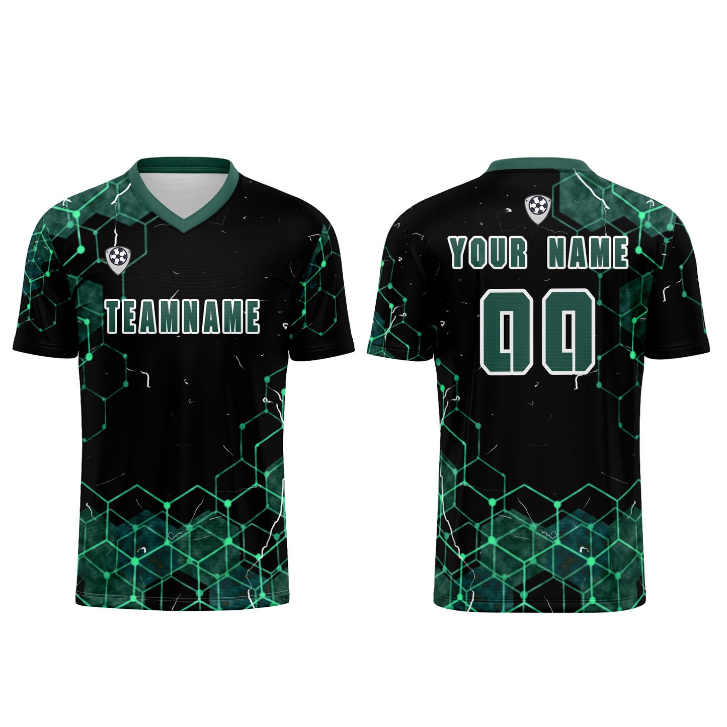 Benutzerdefinierte Dunkelgrün Trikots für Männer Frauen Personalisierte Fußball Uniformen für Erwachsene und Kind