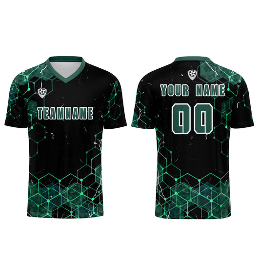 Benutzerdefinierte Dunkelgrün Trikots für Männer Frauen Personalisierte Fußball Uniformen für Erwachsene und Kind
