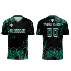 Benutzerdefinierte Dunkelgrün Trikots für Männer Frauen Personalisierte Fußball Uniformen für Erwachsene und Kind