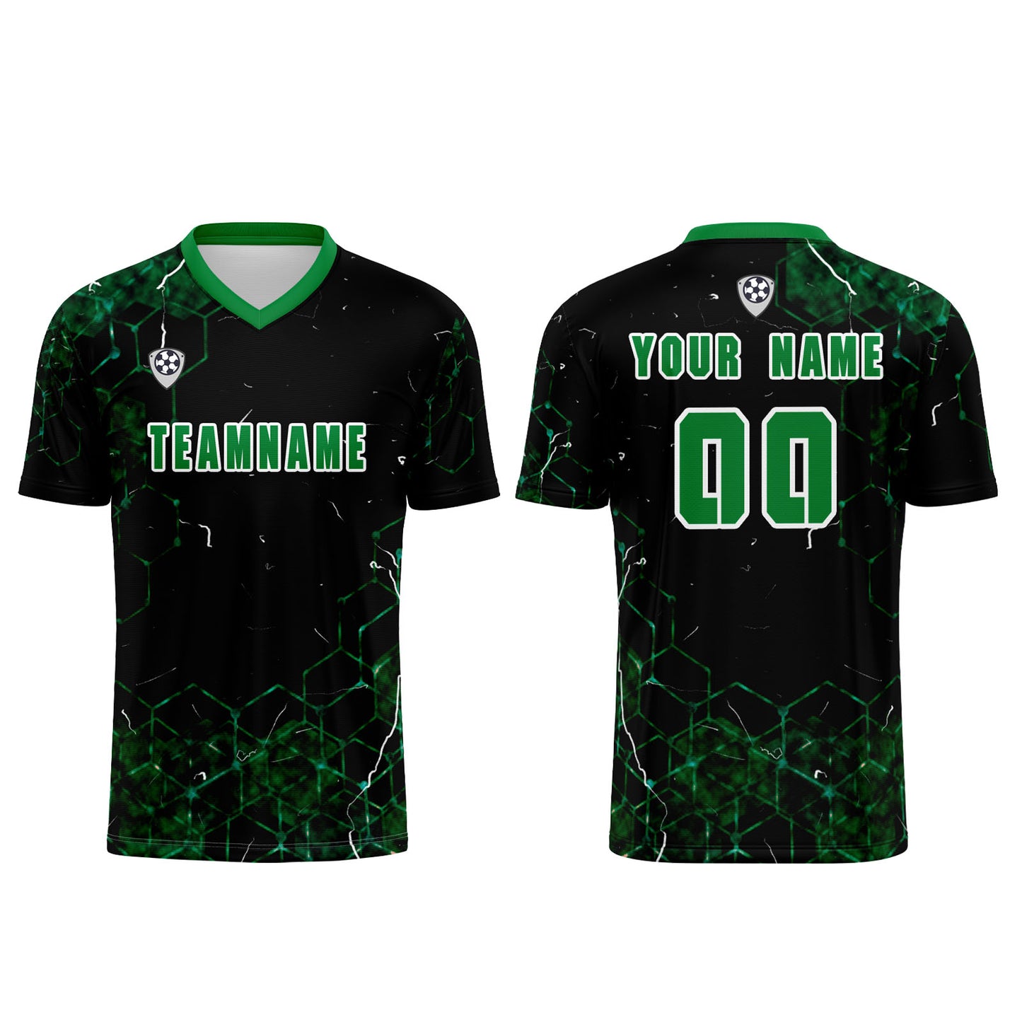 Benutzerdefinierte Grün Trikots für Männer Frauen Personalisierte Fußball Uniformen für Erwachsene und Kind