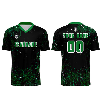 Benutzerdefinierte Grün Trikots für Männer Frauen Personalisierte Fußball Uniformen für Erwachsene und Kind