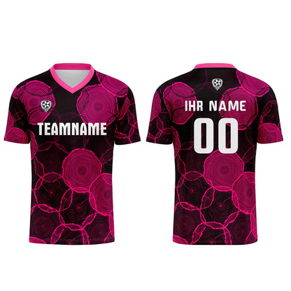 Benutzerdefinierte Schwarz Pulver Trikots für Männer Frauen Personalisierte Fußball Uniformen für Erwachsene und Kind