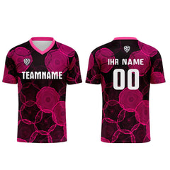 Benutzerdefinierte Schwarz Pulver Trikots für Männer Frauen Personalisierte Fußball Uniformen für Erwachsene und Kind