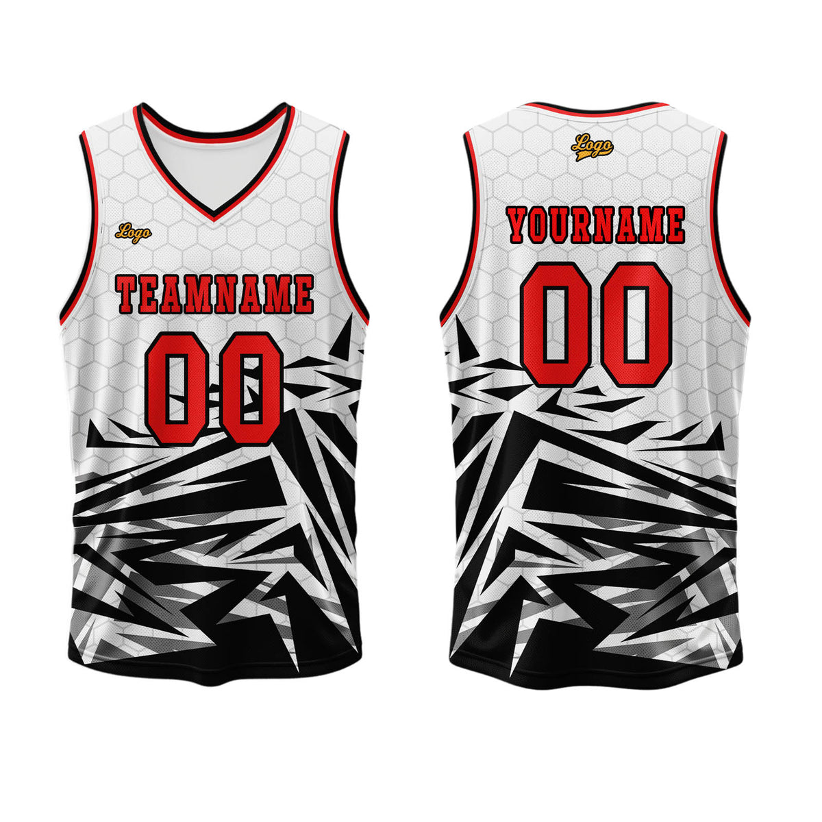 Benutzerdefinierter Rot Schwarz Basketball Jersey Uniform Anzug gedruckt Ihr Logo Name Nummer