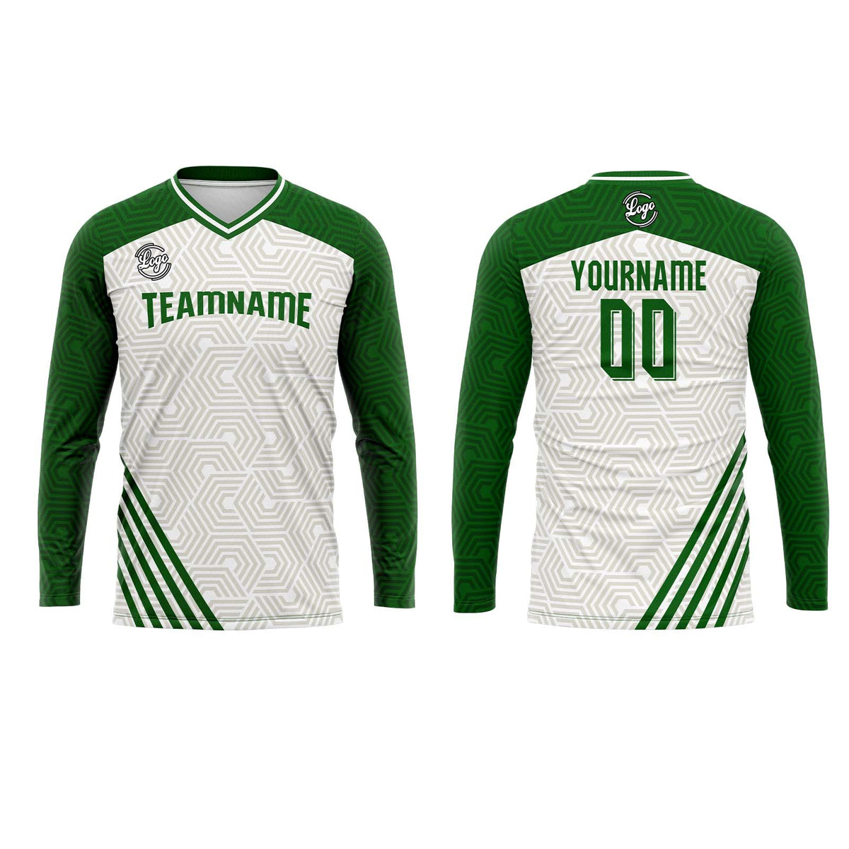 Kundenspezifisches Grün Basketball Fußball Schießen langes T-Shirt für Erwachsene und Kinder