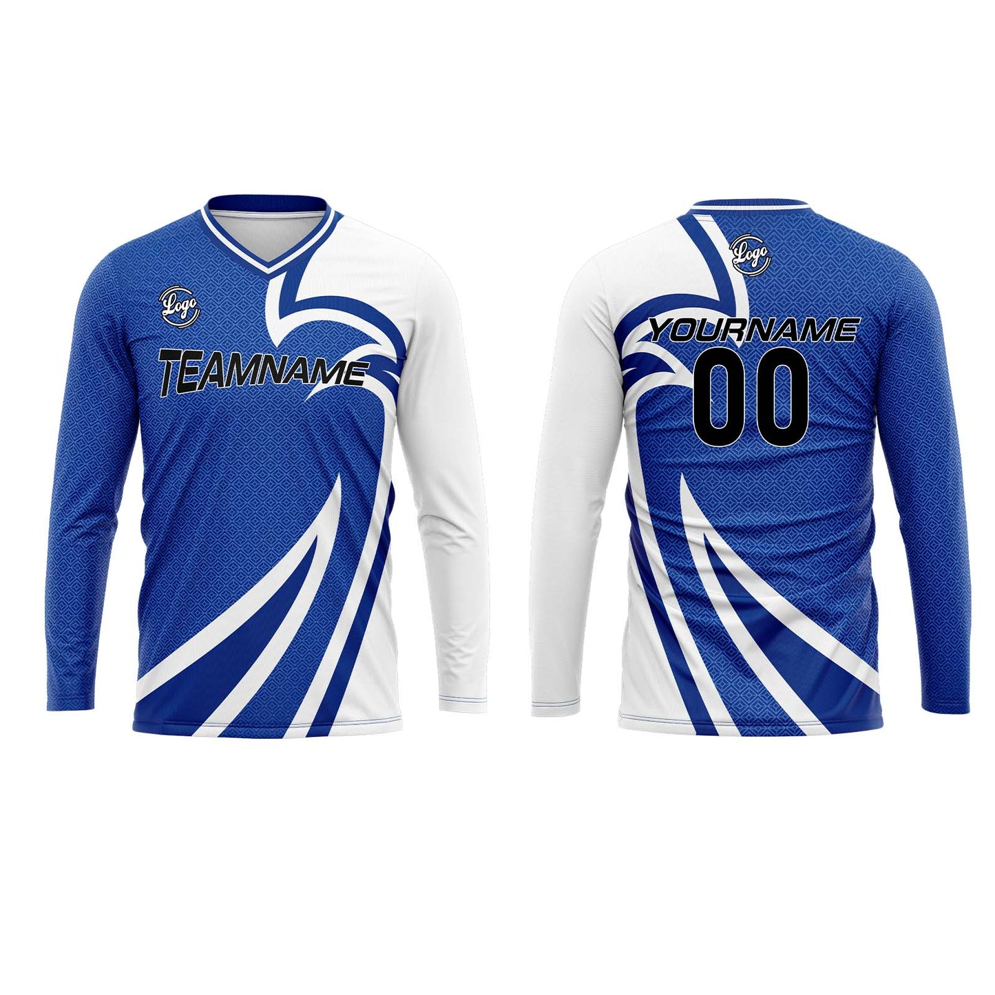 Kundenspezifisches Blau Basketball Fußball Schießen langes T-Shirt für Erwachsene und Kinder