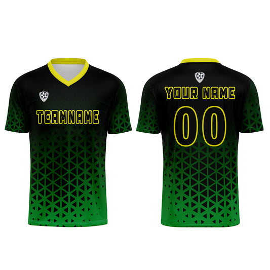 Benutzerdefinierte Grün Gelb Trikots für Männer Frauen Personalisierte Fußball Uniformen für Erwachsene und Kind