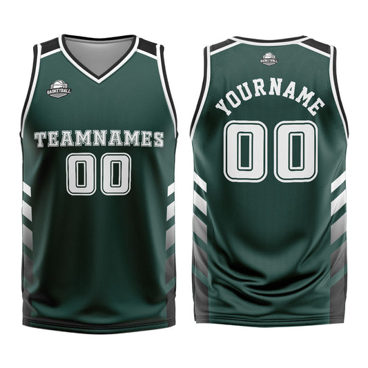 Benutzerdefinierter Grün Weiß Basketball Jersey Uniform Anzug gedruckt Ihr Logo Name Nummer