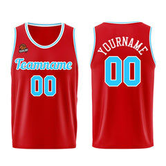Individuelle Rot Königlich Basketball Jersey Shorts für Männer und Frauen Gestickter und gedruckter Name, Nummer und Logo