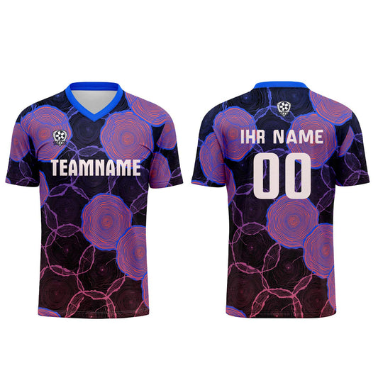 Benutzerdefinierte Blau Lila Gradient Trikots für Männer Frauen Personalisierte Fußball Uniformen für Erwachsene und Kind