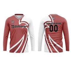 Kundenspezifisches Fleischpulver Basketball Fußball Schießen langes T-Shirt für Erwachsene und Kinder