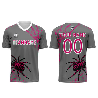 Benutzerdefinierte Grau Trikots für Männer Frauen Personalisierte Fußball Uniformen für Erwachsene und Kind