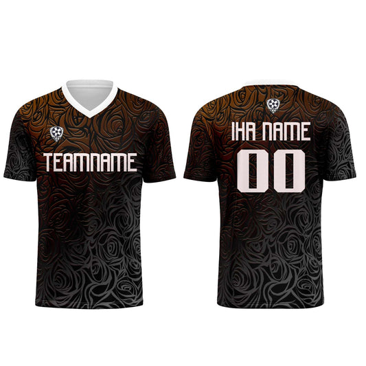 Benutzerdefinierte Braun Silber Trikots für Männer Frauen Personalisierte Fußball Uniformen für Erwachsene und Kind