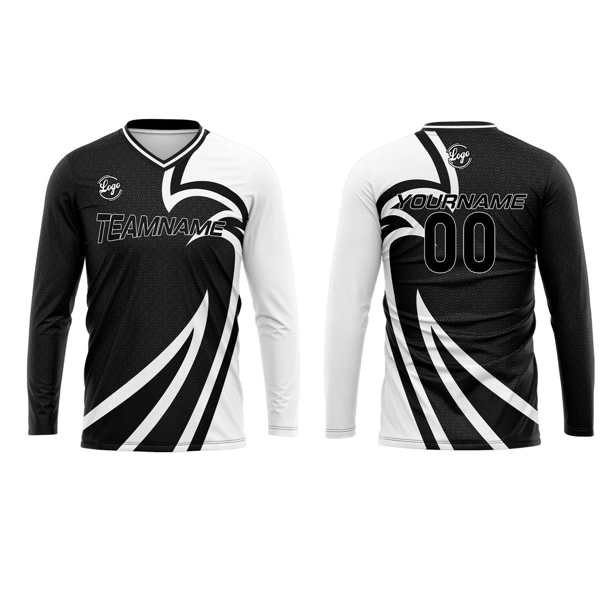 Kundenspezifisches Schwarz Basketball Fußball Schießen langes T-Shirt für Erwachsene und Kinder