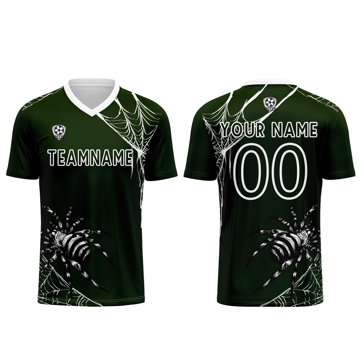 Benutzerdefinierte Grün Trikots für Männer Frauen Personalisierte Fußball Uniformen für Erwachsene und Kind