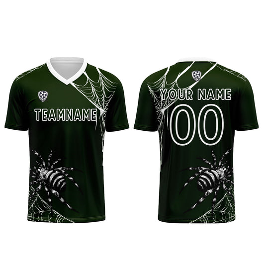 Benutzerdefinierte Grün Trikots für Männer Frauen Personalisierte Fußball Uniformen für Erwachsene und Kind