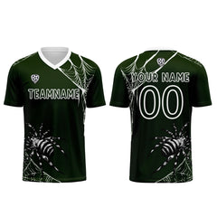Benutzerdefinierte Grün Trikots für Männer Frauen Personalisierte Fußball Uniformen für Erwachsene und Kind