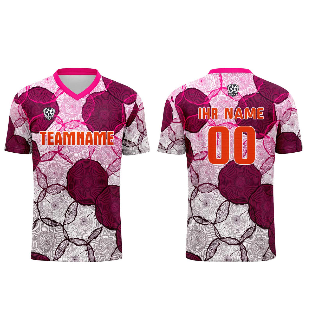 Benutzerdefinierte Dunkel Lila Rosa Trikots für Männer Frauen Personalisierte Fußball Uniformen für Erwachsene und Kind