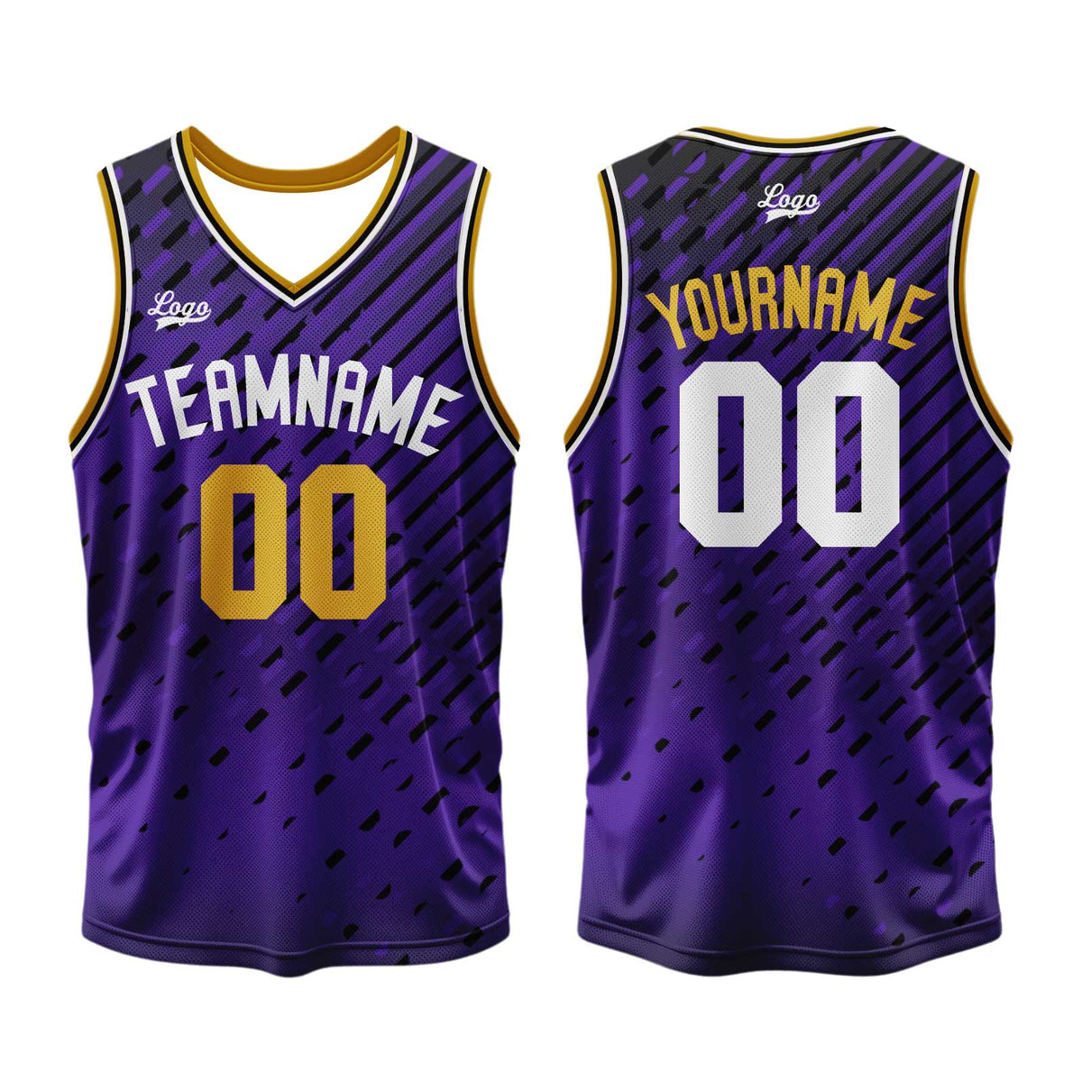 Benutzerdefinierter Lila Basketball Jersey Uniform Anzug gedruckt Ihr Logo Name Nummer