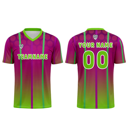 Benutzerdefinierte Rose Rot Grün Trikots für Männer Frauen Personalisierte Fußball Uniformen für Erwachsene und Kind