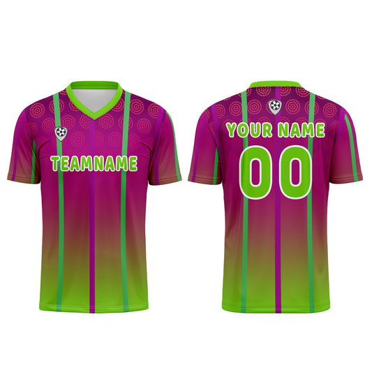 Benutzerdefinierte Rose Rot Grün Trikots für Männer Frauen Personalisierte Fußball Uniformen für Erwachsene und Kind