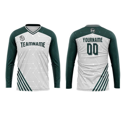 Kundenspezifisches Teal Basketball Fußball Schießen langes T-Shirt für Erwachsene und Kinder