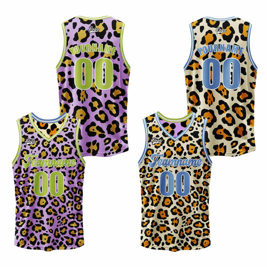 Benutzerdefinierte Gelb Lila Reversible Basketball Jersey Personalisierte Print Name Nummer Logo
