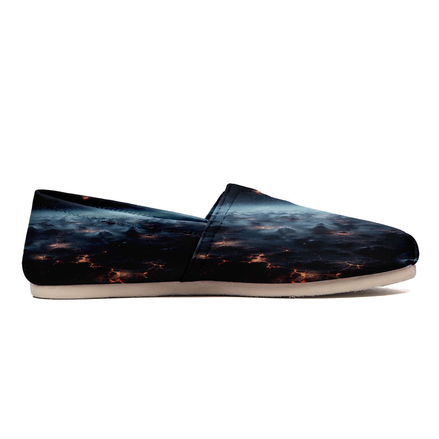 Leinwand-Schuhe mit Himmelskarten und kosmischer grün-lila Mischung, EVA-Sohle für Männer und Frauen