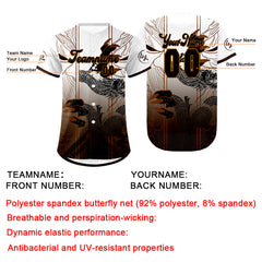 Benutzerdefiniert Braun Weiß Personalisierter Baseball Jersey mit Farbverlauf Team Uniform mit Namen und Nummer