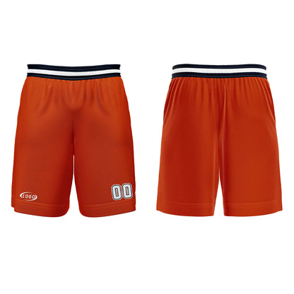 Benutzerdefinierter Orange Marineblau Weiß Basketball Jersey Uniform Anzug gedruckt Ihr Logo Name Nummer