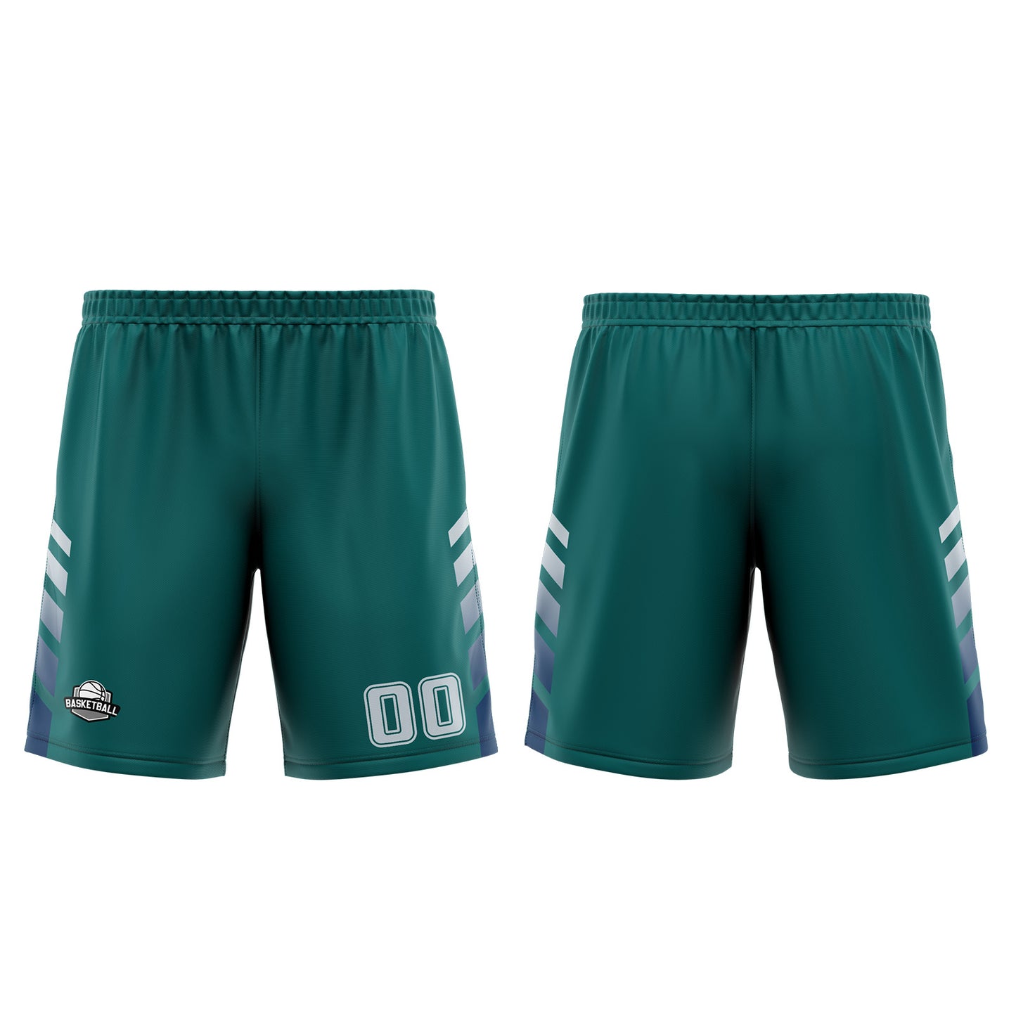 Benutzerdefinierter Grün Blau Basketball Jersey Uniform Anzug gedruckt Ihr Logo Name Nummer