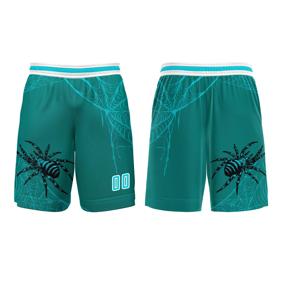 Benutzerdefinierter Blau Grün Basketball Jersey Uniform Anzug gedruckt Ihr Logo Name Nummer
