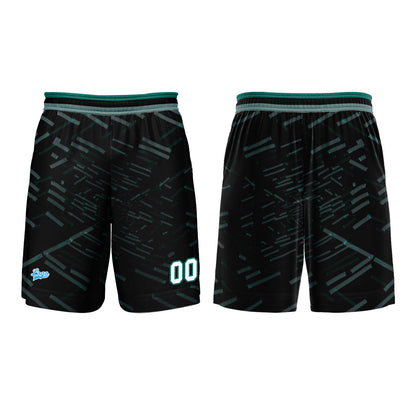Benutzerdefinierter Schwarz Grasgrün Basketball Jersey Uniform Anzug gedruckt Ihr Logo Name Nummer