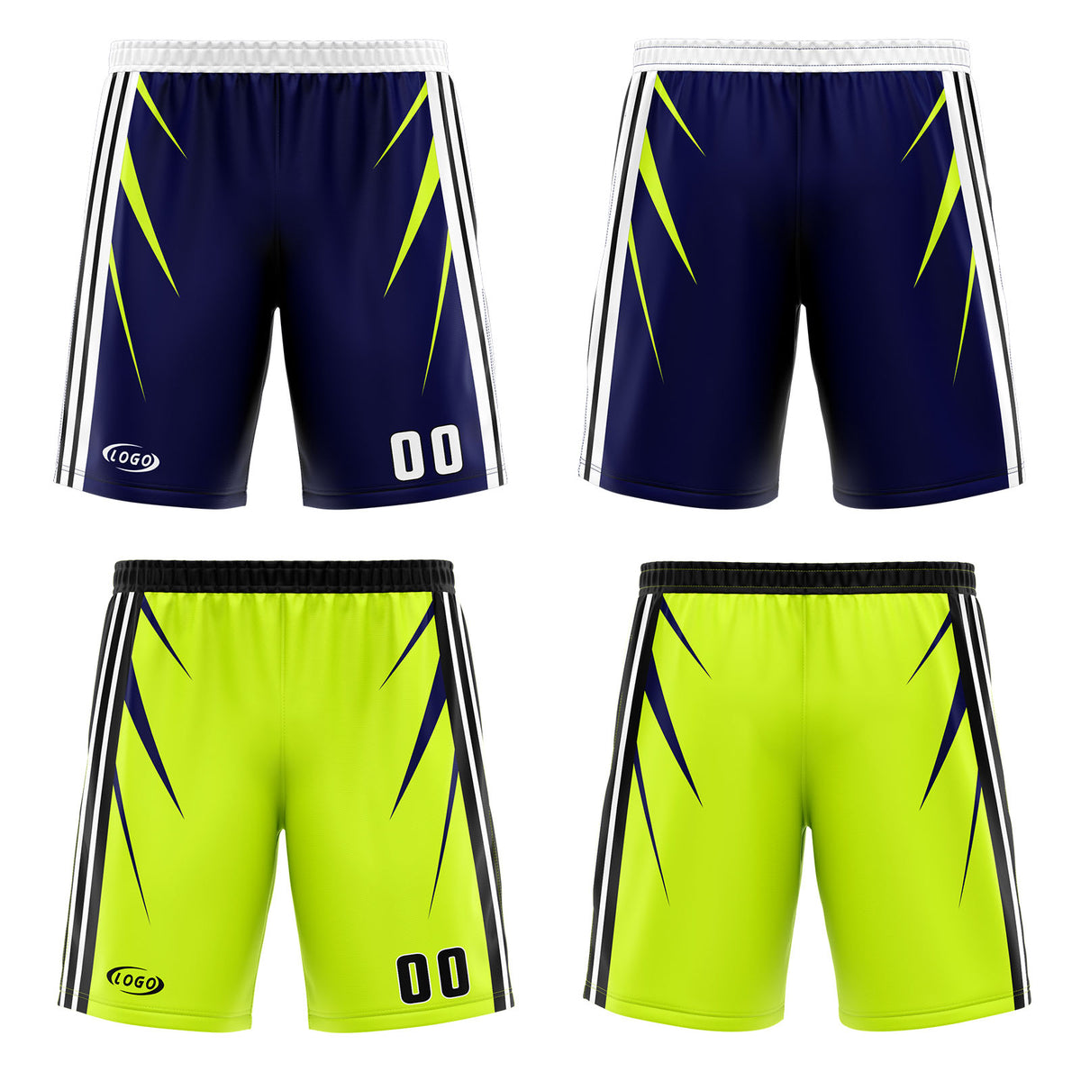 Benutzerdefinierte Marine Lichtgrün Reversible Basketball Jersey Personalisierte Drucken Name Nummer Logo